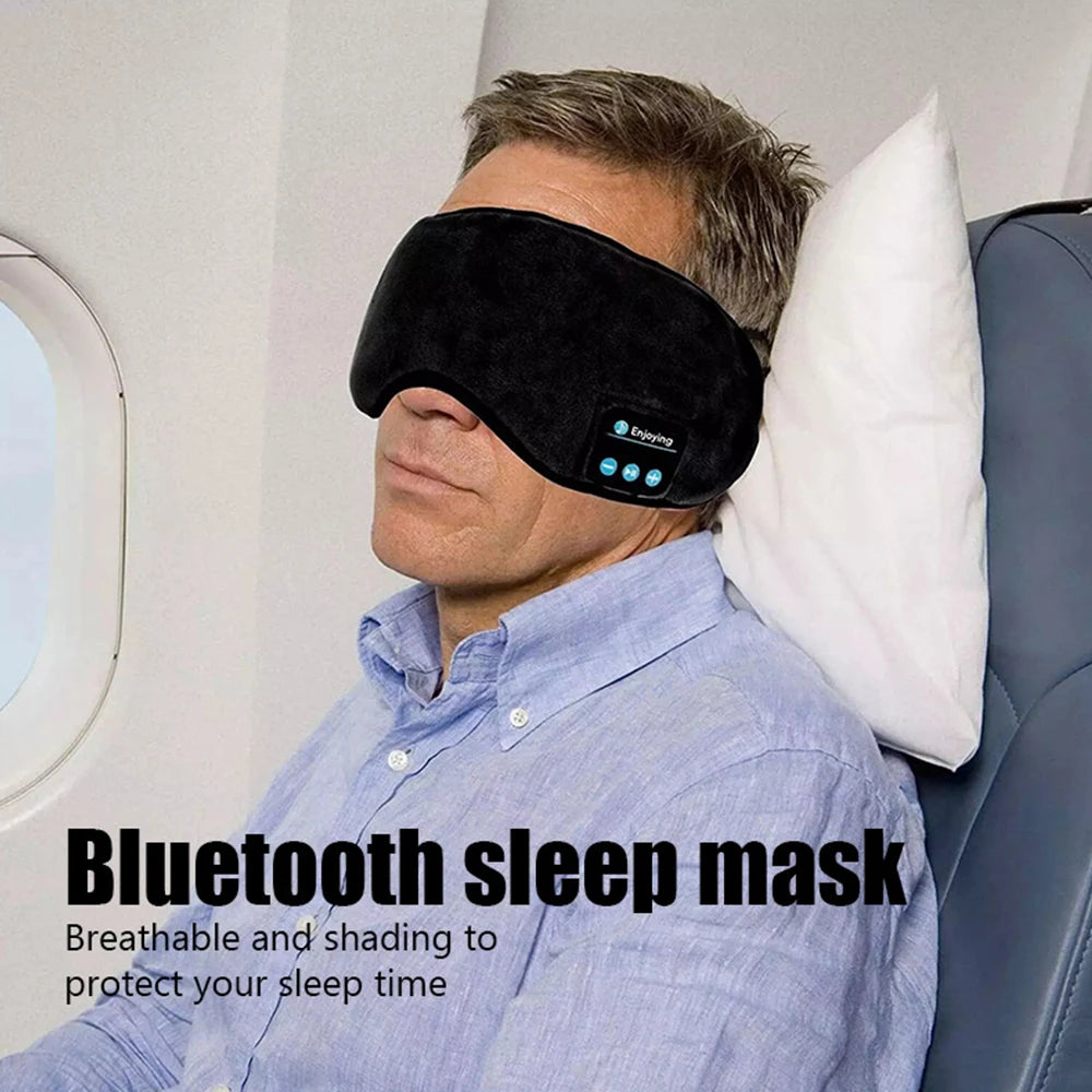 Masque de sommeil Bluetooth ,Bandeau Sans fil sport musical