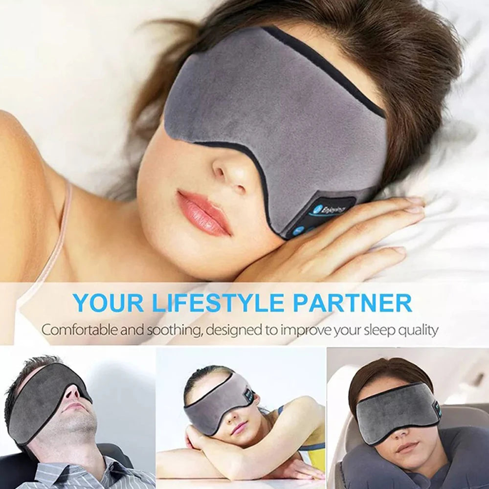 Masque de sommeil Bluetooth ,Bandeau Sans fil sport musical